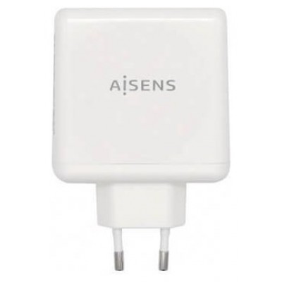 AISENS - CARGADOR 48W 1xUSB-C PD3.0 30W 1xUSB-A QC3.0 18W BLANCO