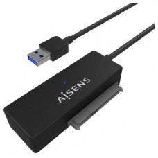 AISENS - ADAPTADOR SATA A USB-A USB 3.0/USB3.1 GEN1 PARA DISCOS DUROS 2.5 Y 3.5 CON ALIMENTADOR, NEG