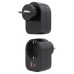 AISENS - REGLETA DE PARED MULTIFUNCION CON 1 TOMA + 1xUSB-C 20W PD3.0, 1xUSB-A 20W QC3.0, NEGRO
