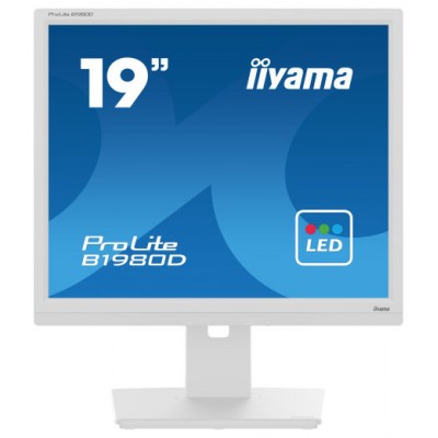 MONITOR IIYAMA 19" B1980D-W5, 1280 x 1024, 60HZ, 5 MS, VGA, DVI, REG ALT, GIRO, INCL, PIVOT, BLANCO (Espera 4 dias)