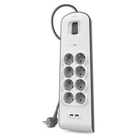 REGLETA BELKIN SURGERSTRIP 8 TOMAS 2x USB/ A PROTECCION ANTIPICOS BLANCO MONTABL REGLETA BELKIN SURGERSTRIP 8 TOMAS 2x USB/ A PROTECCION ANTIPICOS BLANCO MONTABL