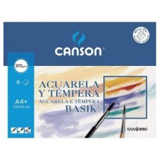 MINIPACK PROMO 24X32 6H ACUARELA BASIK 370G 20% HOJAS GRATIS GUARRO CANSON C400110488 (Espera 4 dias)