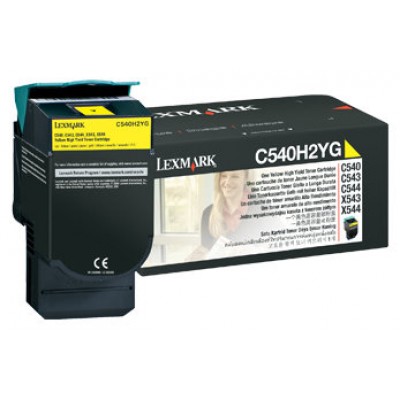 Lexmark C54x, X54x Cartucho de toner amarillo Alto Rendimiento (2K)