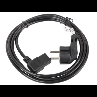 CABLE DE ALIMENTACION LANBERG SCHUKO CEE 7/7 A IEC320 C13 ACODADO 3M