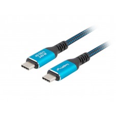 CABLE USB-C 4.0 LANBERG MACHO/MACHO 2M 240W 8K 60HZ NEGRO/AZUL