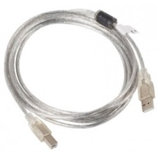 CABLE USB LANBERG USB-A MACHO A USB-B MACHO FERRITA 5M TRANSPARENTE CABLE USB LANBERG USB-A MACHO A USB-B MACHO FERRITA 5M TRANSPARENTE