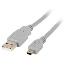 CABLE USB LANBERG 2.0 MACHO/MINI USB MACHO 1.8M GRIS