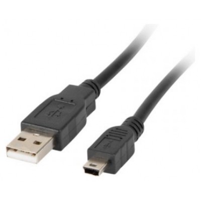 CABLE USB LANBERG 2.0 MACHO/MINI USB MACHO FERRITA 1.8M NEGRO