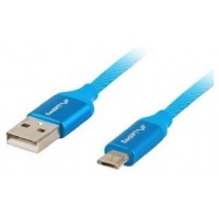 CABLE USB LANBERG 2.0 MACHO/MICRO USB MACHO QUICK CHARGE 3.0 1.8M AZUL