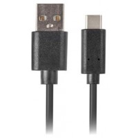 CABLE USB LANBERG 2.0 MACHO/USB C MACHO QUICK CHARGE 3.0 0.5M NEGRO