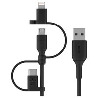 Belkin BOOST CHARGE cable USB 1 m USB A USB C/Micro-USB B/Lightning Negro (Espera 4 dias)