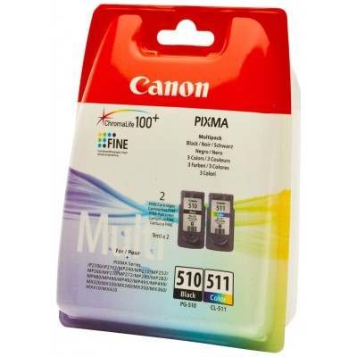 TINTA CANON PG-510 / CL-511 PACK CUATRICOLOR C/M/Y/BK (Espera 4 dias)