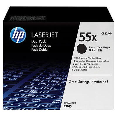 HP Laserjet P3011/P3015/M521 Toner Negro, 12.500 Paginas (Pack 2)