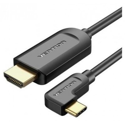 CONVERSOR 1.4 USB-C/M A HDMI/M 4K ACODADO 1.5 M NEGRO VENTION (Espera 4 dias)