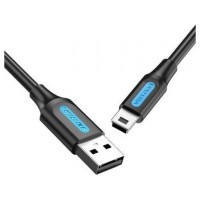 CABLE USB 2.0 MINI USB/M A USB/M 1.5 M NEGRO VENTION (Espera 4 dias)
