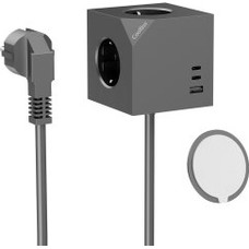 Coolbox CUBIK 3 Enchufes Cubo Magnético Carga USB Coolbox CUBIK 3 Enchufes Cubo Magnético Carga USB