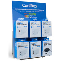 COOLBOX PACK 12 CARGADORES GAN + EXPOSITOR
