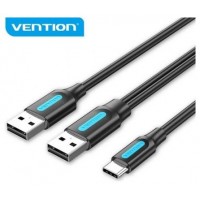 CABLE 2xUSB 2.0/M USB-C/M 1 M NEGRO VENTION (Espera 4 dias) CABLE 2xUSB 2.0/M USB-C/M 1 M NEGRO VENTION (Espera 4 dias)