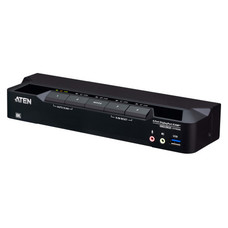 ATEN Conmutador KVMP&trade; de 4 puertos USB 3.0 y DisplayPort 8K (cables incluidos) (Espera 4 dias)