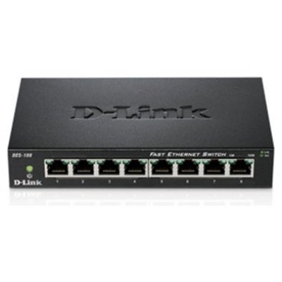 SWITCH NO GESTIONABLE D-LINK DES-108 8P ETHERNET