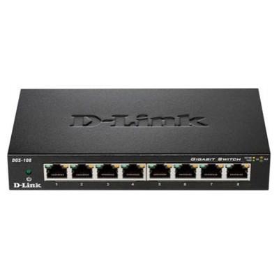 SWITCH D-LINK  8P DGS-108/E 10/100/1000 METAL SOHO