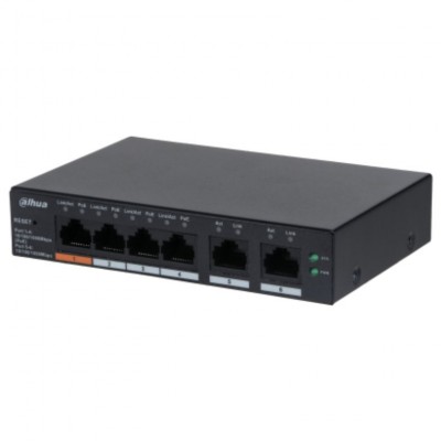 SWITCH IT DAHUA DH-CS4006-4GT-60 GIGABIT SWITCH WITH 4-PORT POE