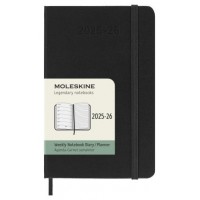 AGENDA 18M 2025-2026 SEMANAL P (9 X 14 CM) NEGRA TAPA DURA MOLESKINE DHB18WN2Y26 (Espera 4 dias)