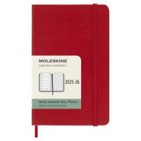 AGENDA 18M 2025-2026 SEMANAL P (9 X 14 CM) ROJO TAPA DURA MOLESKINE DHF218WN2Y26 (Espera 4 dias)