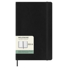 AGENDA 18M 2025-2026 SEMANAL L (13 X 21 CM) NEGRA TAPA BLANDA MOLESKINE DSB18WN3Y26 (Espera 4 dias)