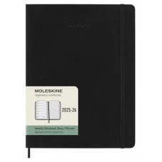 AGENDA 18M 2025-2026 SEMANAL XL (19 X 25 CM) NEGRA TAPA BLANDA MOLESKINE DSB18WN4Y26 (Espera 4 dias)
