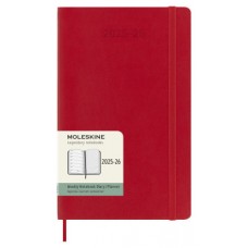 AGENDA 18M 2025-2026 SEMANAL L (13 X 21 CM) ROJO TAPA BLANDA MOLESKINE DSF218WN3Y26 (Espera 4 dias)