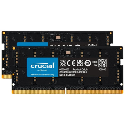 64GB Kit2x32GB DDR5-4800 SODIMM CrucialCrucial - DDR5 - kit 64GB Kit2x32GB DDR5-4800 SODIMM CrucialCrucial - DDR5 - kit