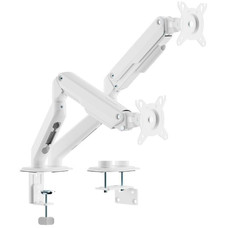 AISENS - SOPORTE DE MESA ECO CONTRAPESO GIRATORIO E INCLINABLE PARA MONITOR/TV 9KG (3 PIVOTES, 2 BRAZOS) DE 17-32, BLANCO