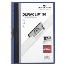 DOSSIER CON CLIP 30 H A4 AZUL OSCURO DURABLE 2200-07 (MIN25) (Espera 4 dias)