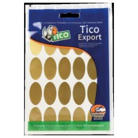 PAQUETE 10 HOJAS ETIQUETAS SATINADAS ORO 36X20 MM TICO E-GL-3620 (Espera 4 dias)