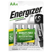 BLISTER 4 PILAS RECARGABLES UNIVERSAL POTENCIA 1300 MAH TIPO HR6 ENERGIZER E301376000 (Espera 4 dias)