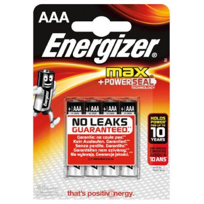 BLISTER 4 PILAS MAX TIPO LR03 (AAA) ENERGIZER E301532000 (Espera 4 dias)