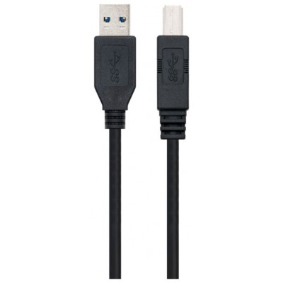 Ewent EW-100103-020-N-P cable USB 1,8 m USB 3.2 Gen 1 (3.1 Gen 1) USB A USB B Negro (Espera 4 dias)