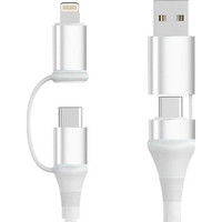 EWENT Cable 4-1 60W 1m USB-C Lightning USB-A Datos