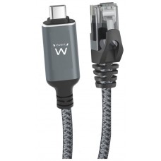 Ewent Cable USB-C 3.1 A RJ45 CAT6 FTP, 1Gbps, 1m