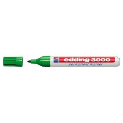 MARCADOR PERMANENTE PUNTA REDONDA 1.5-3MM 3000 VERDE EDDING 3000-04 (MIN10) (Espera 4 dias)