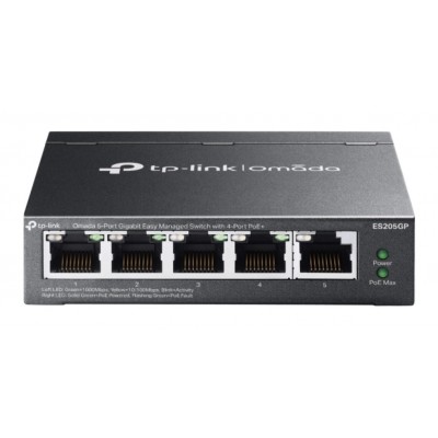 SWITCH GESTIONABLE TP-LINK ES205GP OMADA 5P 5x1Gb RJ45