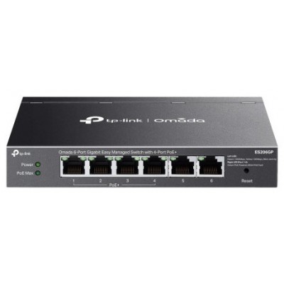TP-LINK ES206GP Omada 6-Port Gigabit Easy Managed Switch with 4-Port PoE+ (Espera 4 dias)