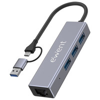 EWENT EW1159 Hub USB 3 PUERTOS 3.1+1 P.GIG USB-C-A EWENT EW1159 Hub USB 3 PUERTOS 3.1+1 P.GIG USB-C-A