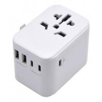 Ewent EW1470 adaptador de enchufe eléctrico Universal Blanco (Espera 4 dias)