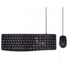 COMBO TECLADO RATON EWENT PORTUGUES ESCRITURA SILENCIOSAUSB NEGRO