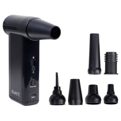 EWENT PISTOLA DE AIRE COMPRIMIDO 8 VELOCIDADES, ASPIRADOR, BOMBA DE VACIO E INFLADOR (130000 RPM) (Espera 4 dias)