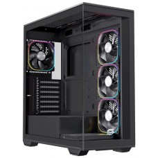 CAJA ATX SEMITORRE EINAREX S700 RGB 4 FANS NEGRA