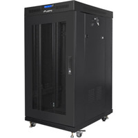 RACK CABINET 19" FREE-STANDING 22U/800X800 (FLAT PACK) WITH MESH DOOR LCD BLACK LANBERG V2