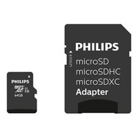 MEMORIA SD MICRO-SDXC 64GB PHILIPS CLASE 10 + MEMORIA SD MICRO-SDXC 64GB PHILIPS CLASE 10 +